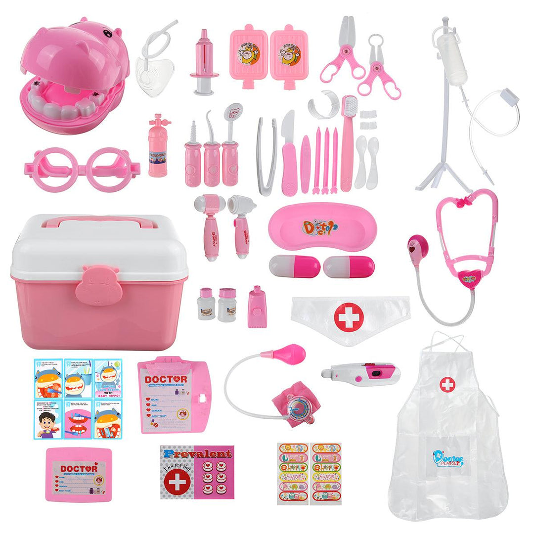 44pcs Children Play House Doctor Toy Set Simulation Medical Kit Injection Role Play Classic Toys for Children