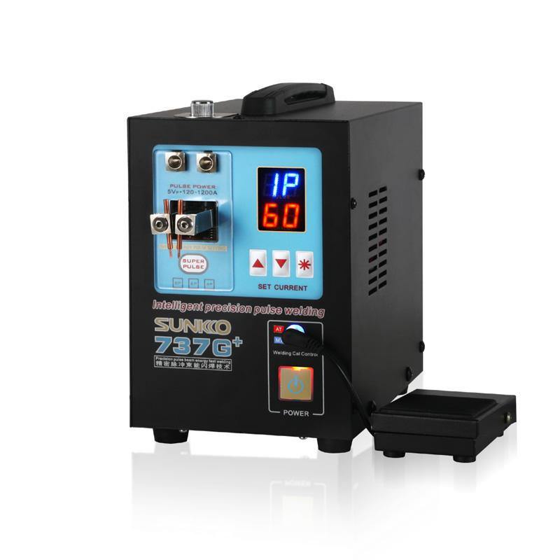 SUNKKO 737G+ 220V/110V Dual Mode Battery Spot Welding Machine Pulse & Current Display W/ Welding Pen