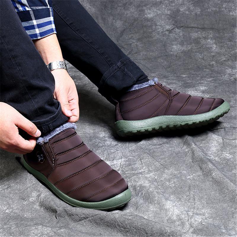 Men Winter Cotton Warm Lined Casual Outdoor Snow Boots