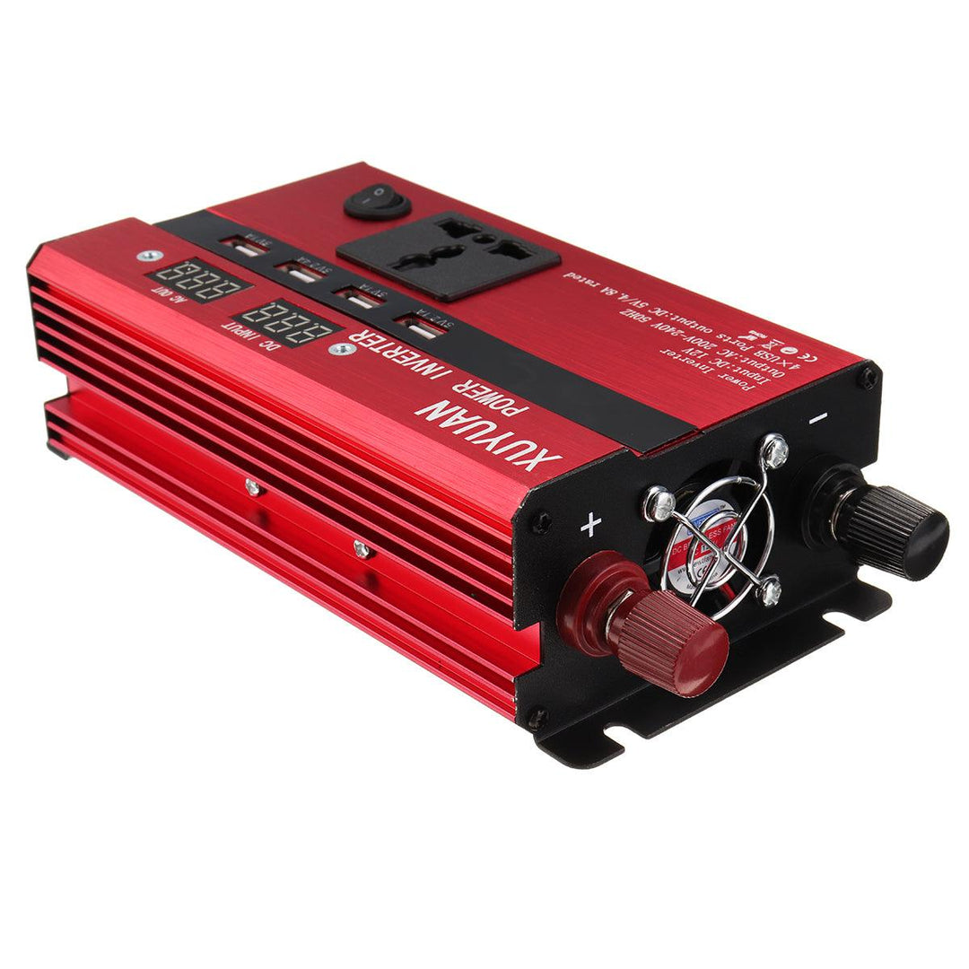 Peak 3000W 4 Type DC 12V/24V to AC 110V/220V Solar Power Inverter LED Modified Sine Wave Converter