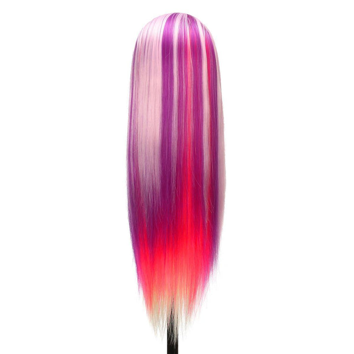 27'' Colorful Practice Training Head Long Hair Mannequin Hairdressing Salon Model - MRSLM