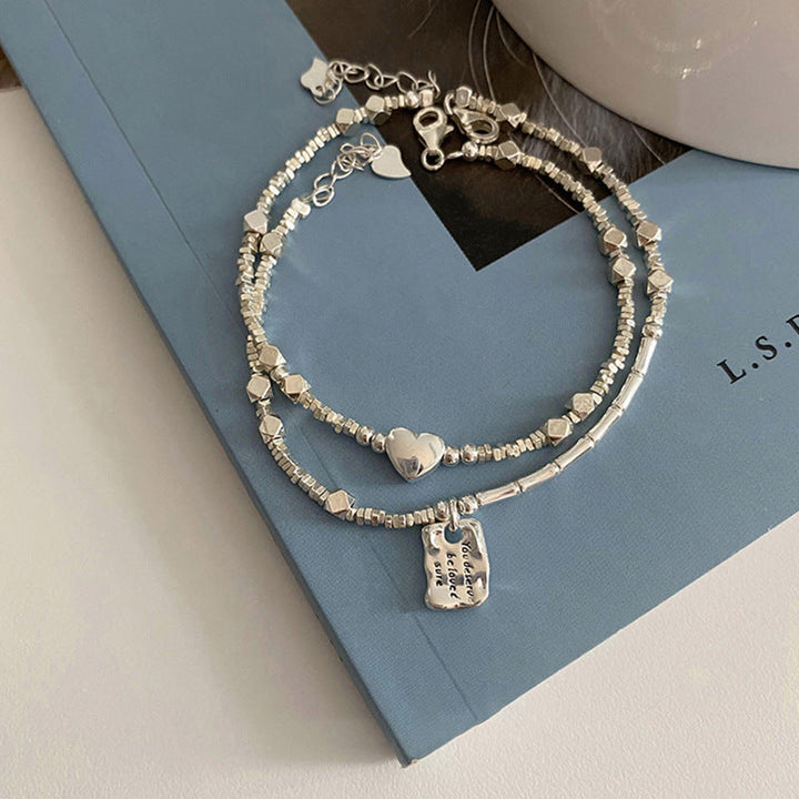 Women's S925 Sterling Silver Love Square Brand Bracelet