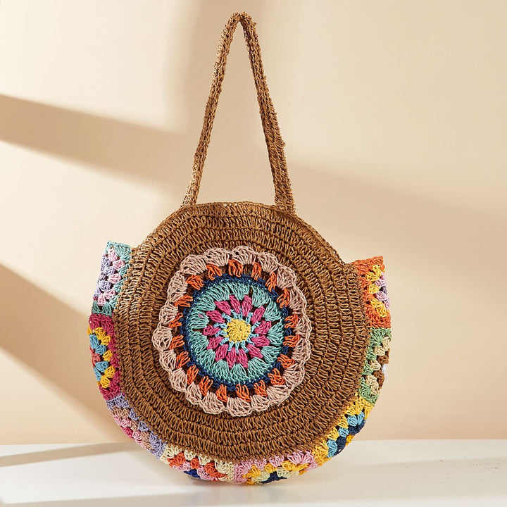 Colorful Woven Casual Beach Shoulder Bag