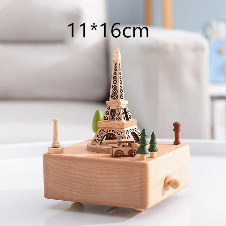 Music Boxes Innovative Rotating Musical Box Wooden Music Box Table Decoration - MRSLM