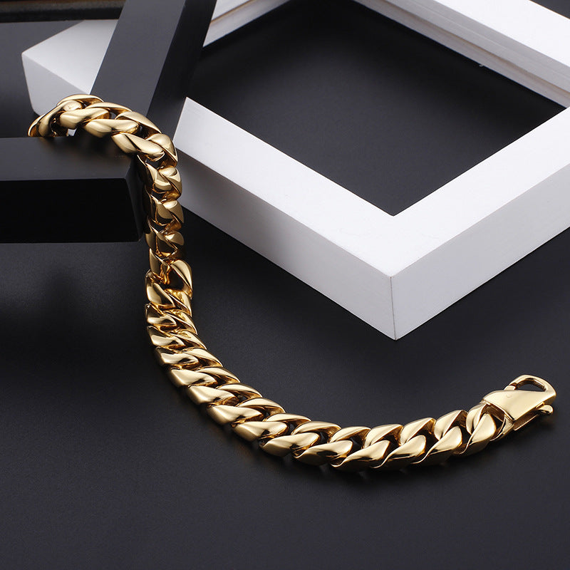 Fashion Polishing Stainless Steel Men's Bracelet