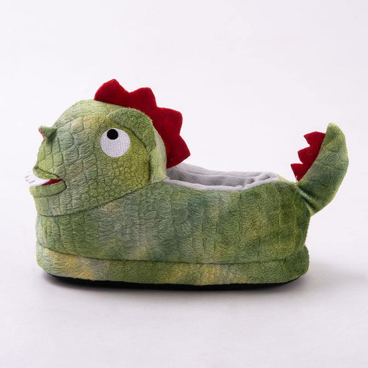 Dinosaur Slippers with Anti-Skid Rubber Sole House Shoes