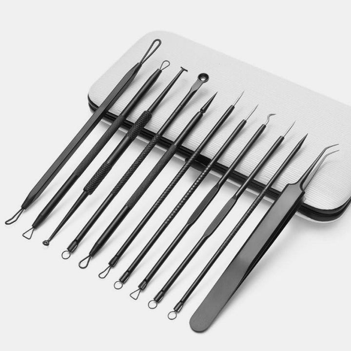 11 Pcs Acne Remover Tool Set Stainless Steel Double-Head Acne Needles Remove Acne Fat Particles Tool (#1)