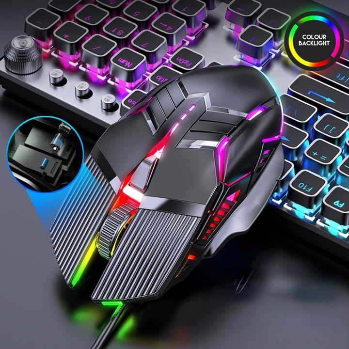 Ergonomic RGB Wired Gaming Mouse