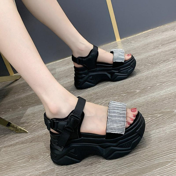 Korean Style Round Toe Muffin Comfortable Sports Casual Sandals