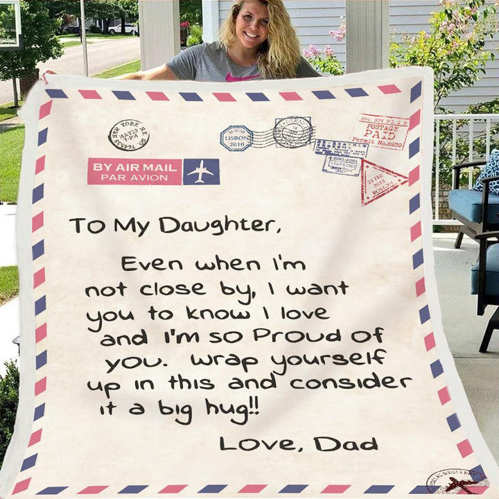 Fleece Blanket to My Daughter Son Wife Letter Printed Quilts Air Mail Blankets Positive Encourage and Love GiftsDrop Ship - MRSLM