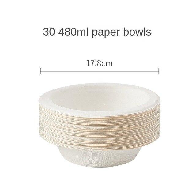 Cat Disposable Food Bowl Replaceable Portable Bowl Dog Feeders Cat Bowls Bowl Holder Eco-friendly Paper Bowl - MRSLM