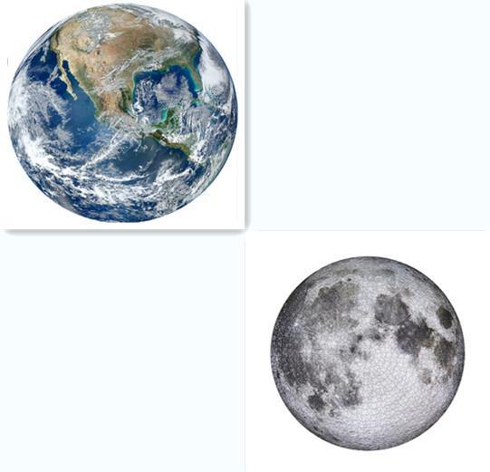 Moon/Earth Jigsaw Puzzle 1000 Pieces Large Round Full Space Adult Challenging and Fun - MRSLM