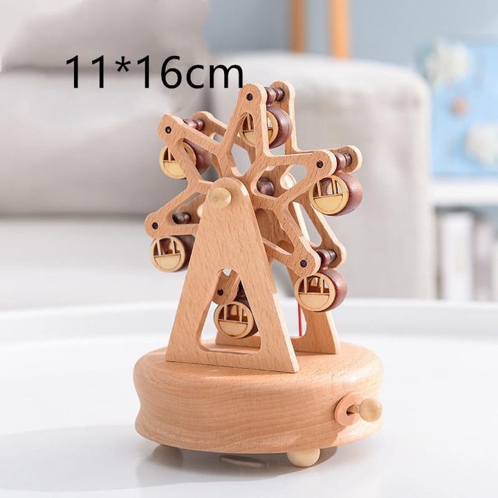 Music Boxes Innovative Rotating Musical Box Wooden Music Box Table Decoration - MRSLM