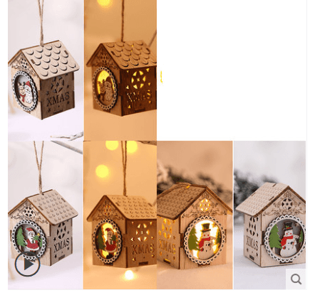 Christmas Decorations Made of Wood and Trees