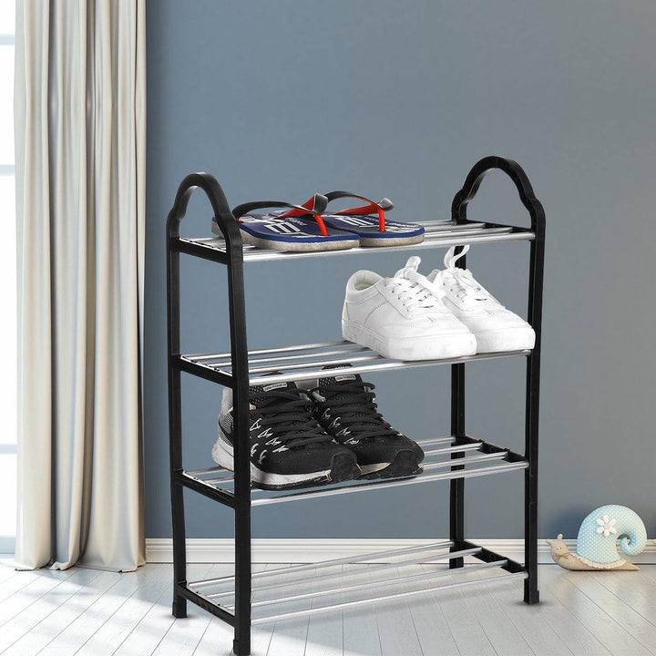 3/4 Tier Space Saving Shoe Storage Organizer Free Standing Shoe Tower Racks Shelves Shelf