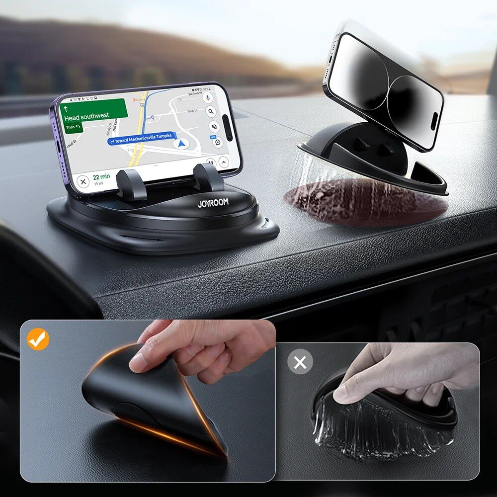 Universal Silicone Car Dash Phone Mount with Anti-Slip & 360¬∞ Rotation