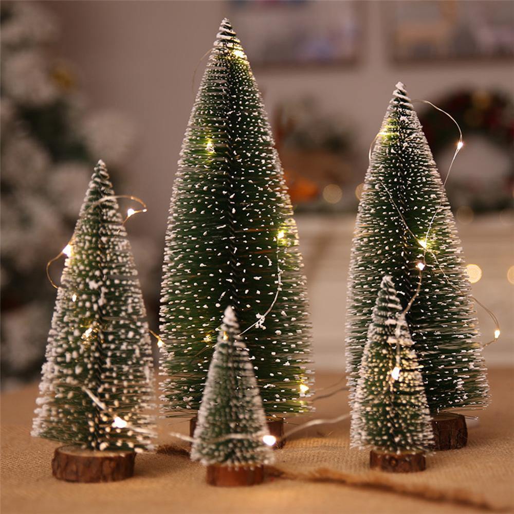 2020 Christmas Ornament Tree New Year's Mini Christmas Tree Small Pine Tree Home Office Desktop Mini Christmas Decor