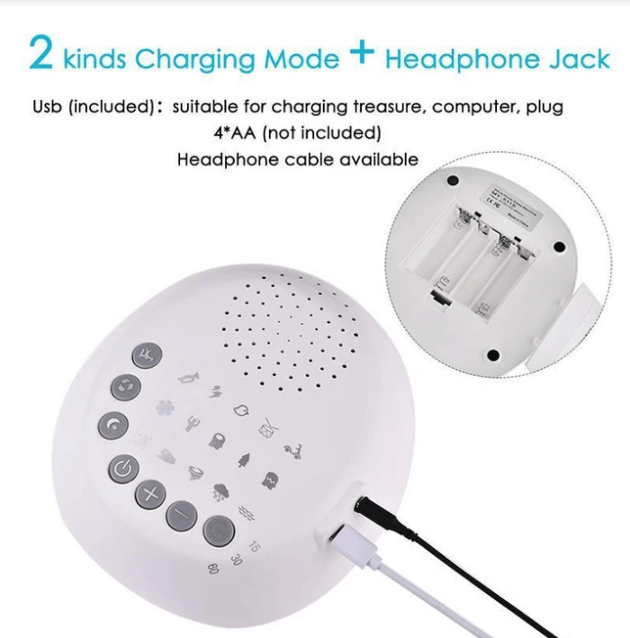 White Noise Machine for Baby Sleeping & Relaxation (White)