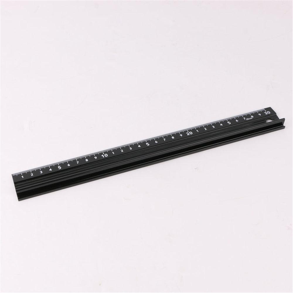 20/30/45cm Aluminum Alloy Protective Ruler Cutting Straight Scale Engineers Measuring Woodworking Cutting Tool