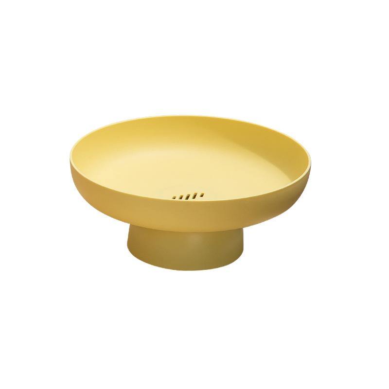 Creative Macaron Color Fruit Drain Basket Snack Storage Tray Multi-function Strainer Detachable Candy Plate