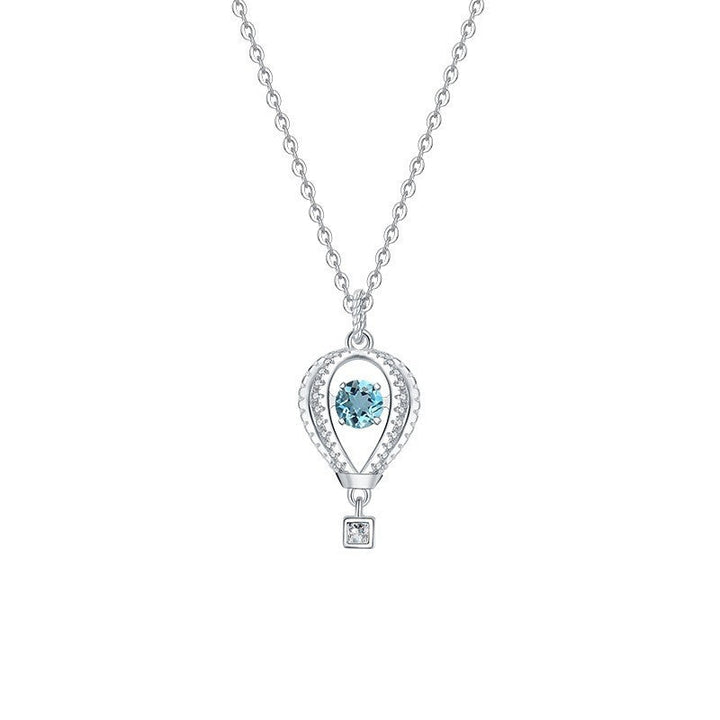 Women's S925 Sterling Silver Natural Topaz Necklace