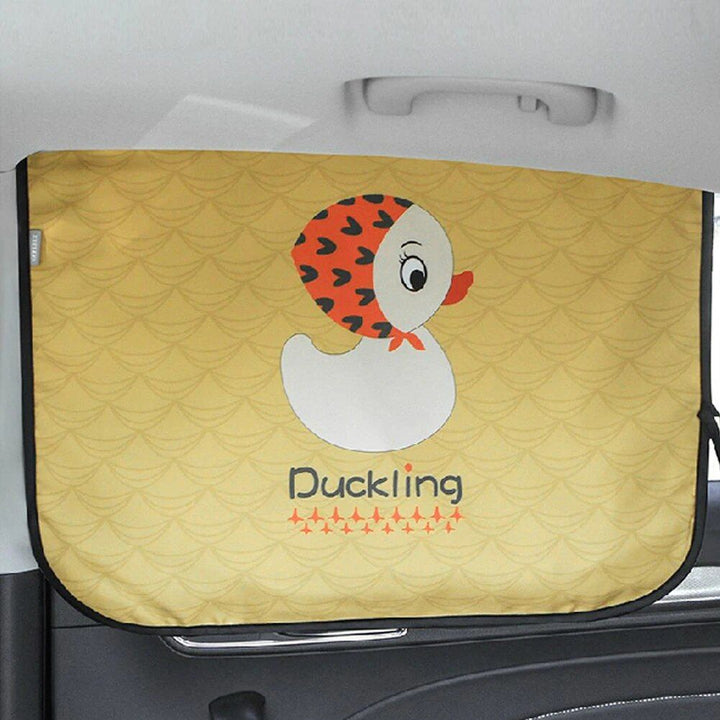 Universal Magnetic Car Window Sunshade with Cartoon Design - UV Protection for Kids and Babies