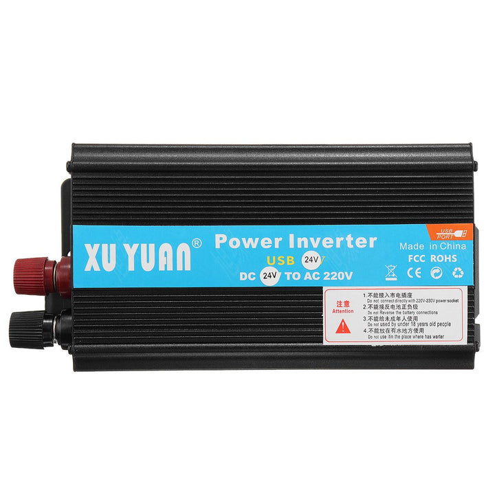 4000W 12V/24V DC to 110V/220V AC Solar Power Inverter LED Modified Sine Wave Converter Black