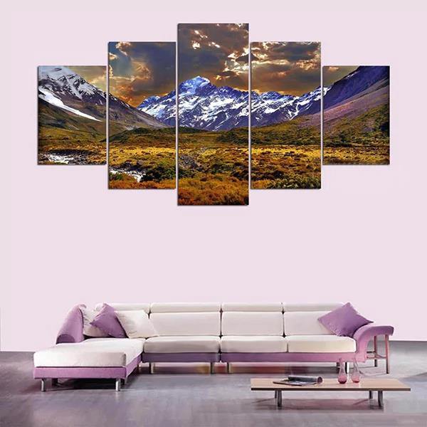 5  Cascade Lateau And Dusk  Canvas Wall Painting Picture Home Decoration Without Frame Including Ins