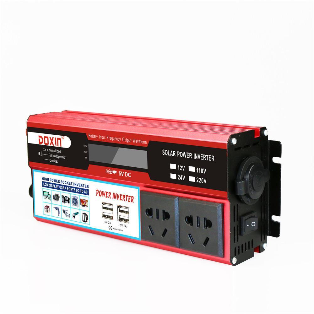 Display 2000W P eak Power Inverter 4USB Digital Inverter DC 12V/24V to AC 220V Modified Sine Wave Car Converter