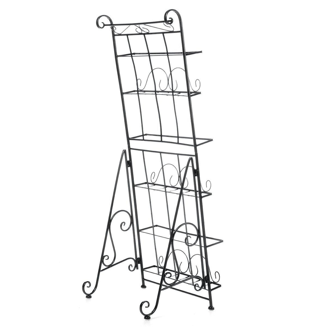 3 Layers Dimensional Bookshelf Magazine Newspaper Rack Landing Iron Art Creative Publicity Display Shelf for Home Art Decoration