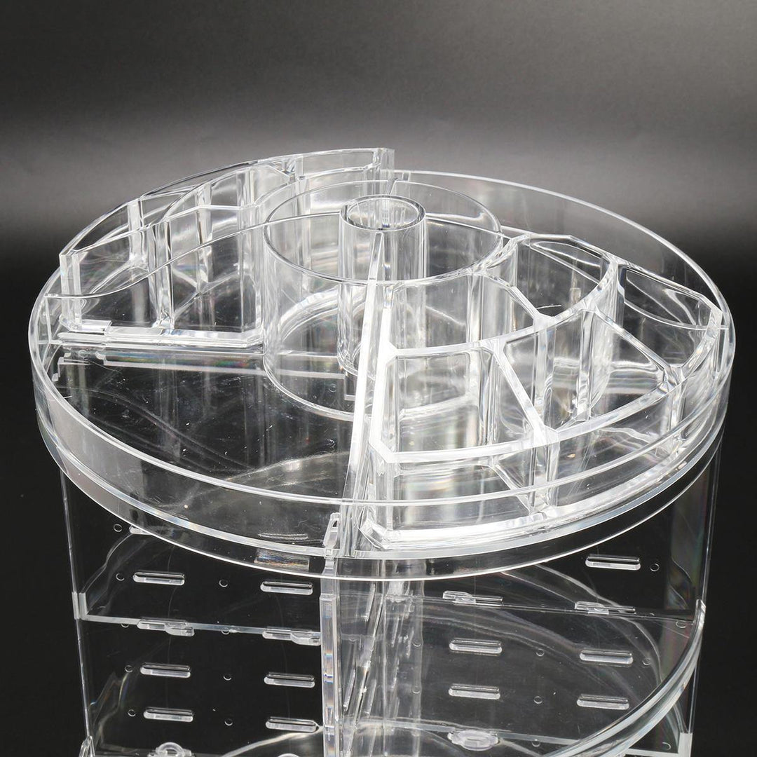 3 Tier Acrylic Cosmetic Makeup Jewelry 360¬∞ Rotating Storage Organizer Case