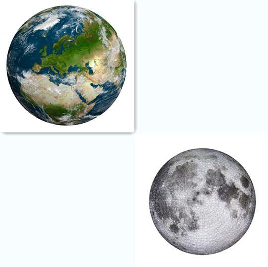 Moon/Earth Jigsaw Puzzle 1000 Pieces Large Round Full Space Adult Challenging and Fun - MRSLM