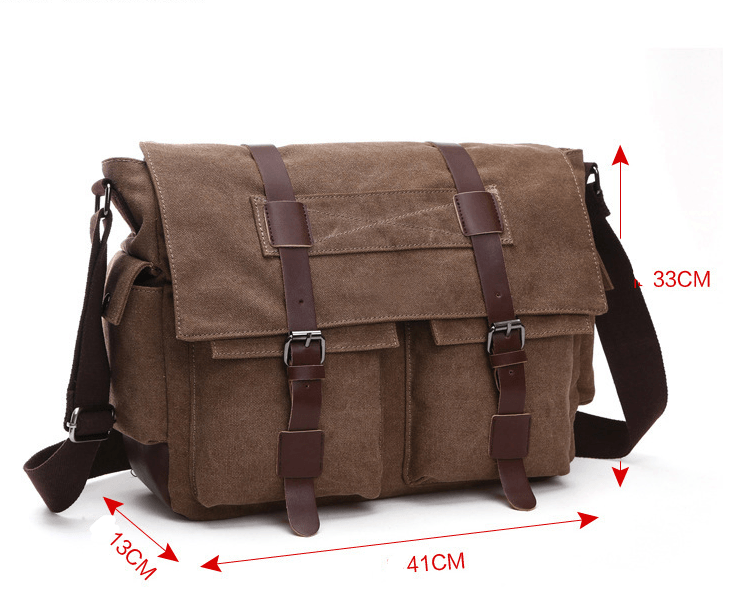 New version of Korean fashion casual canvas bag, practical business single shoulder oblique cross bag, men's Retro schoolbag