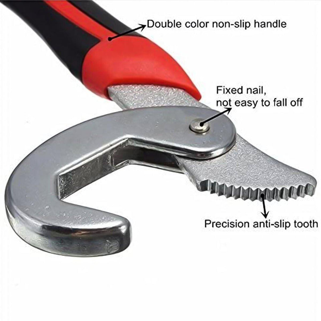 2Pcs 9-32mm Universal Hand Adjustable Wrench Set Spanner Pipe Bolt Nut Snap Multifunction