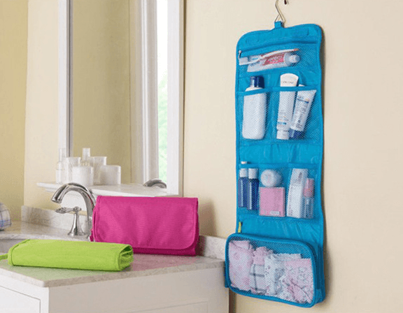 Travel Foldable Hanging Makeup Organizer Bag Portable Toilet Cosmetic Bag Storage Organiser for Outdoor Camping