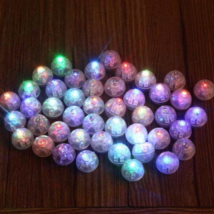 25pcs 1.7cm Round LED Balloon Light Lamp Glowing Balloon Lights Birthday Wedding Party Decoration - MRSLM