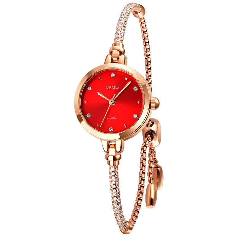 Fashion Bracelet Style Ladies Quartz Net Red Small Green Rose Gold Trendy Watch