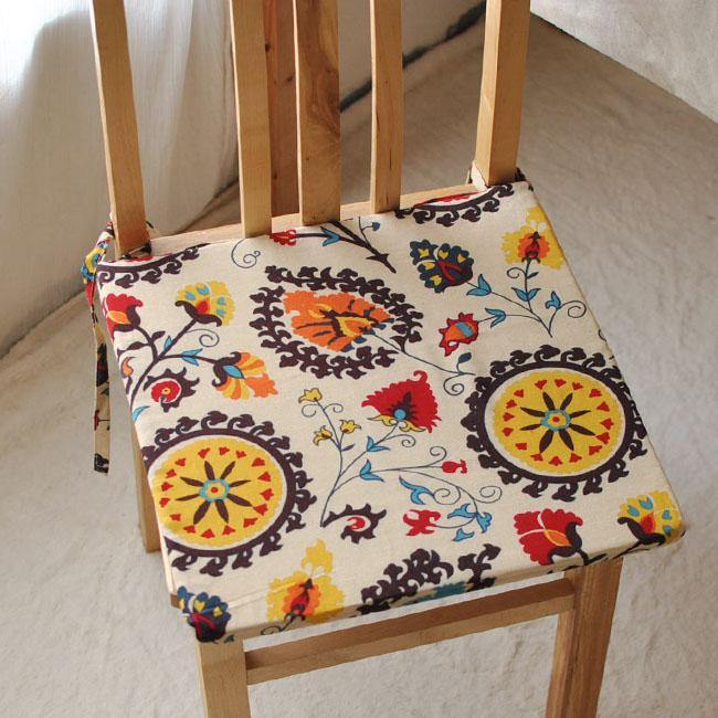 40x40cm Bohemia Style Sponge Cotton Linen Office Home Chair Seat Cushion Mat Home Decor