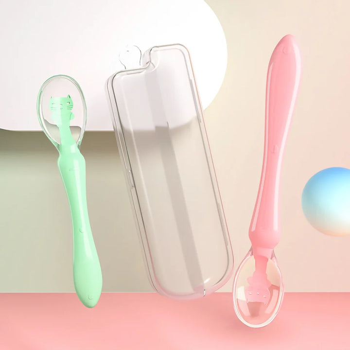 Safe and Soft Silicone Baby Feeding Spoons