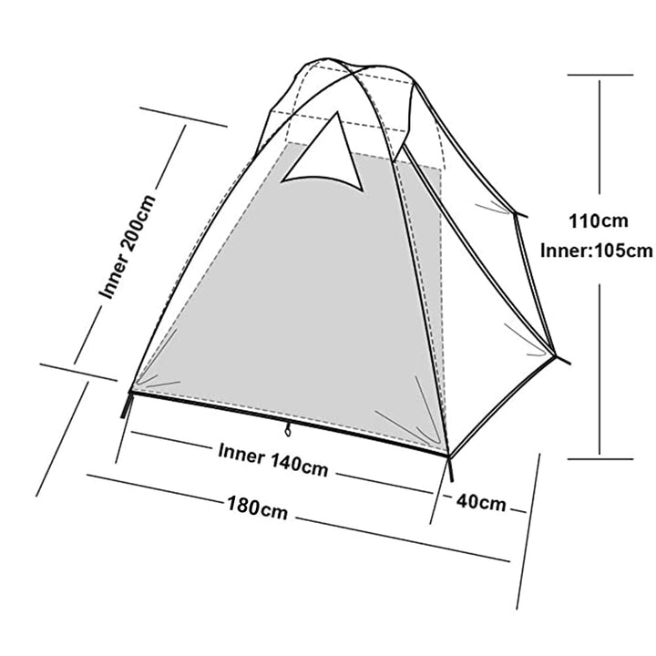 Lightweight 3-Season Dome Tent for Two