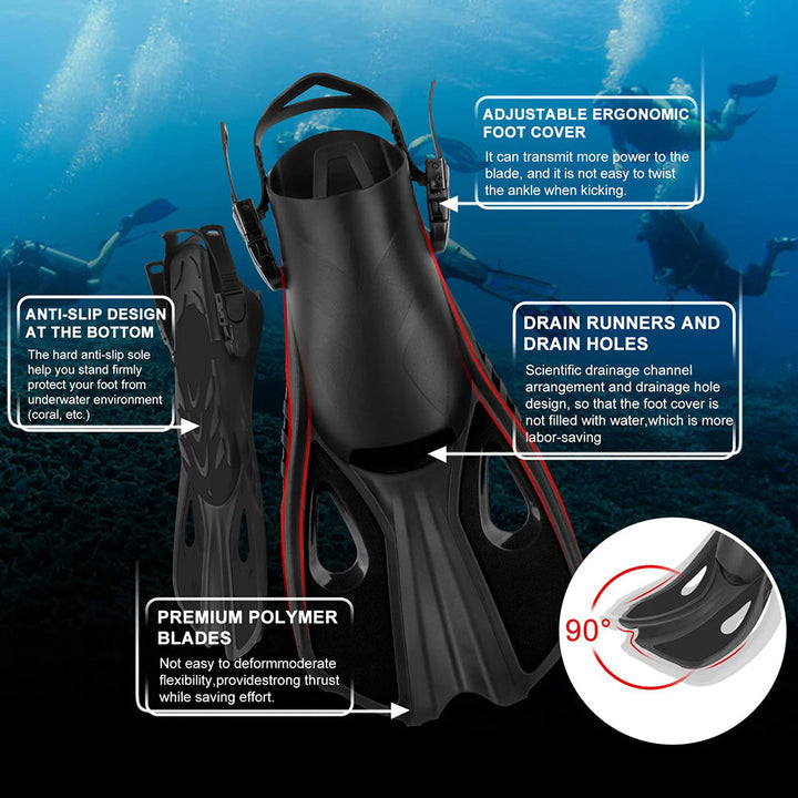 Adjustable Travel Snorkel Fins