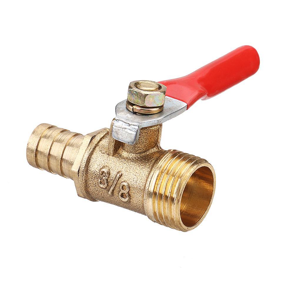 10mm Hose Barb to BSP Male Thread 1/2" 3/8" 1/2" Brass Inline Ball Valve Pipe Hose Coupler Adapter