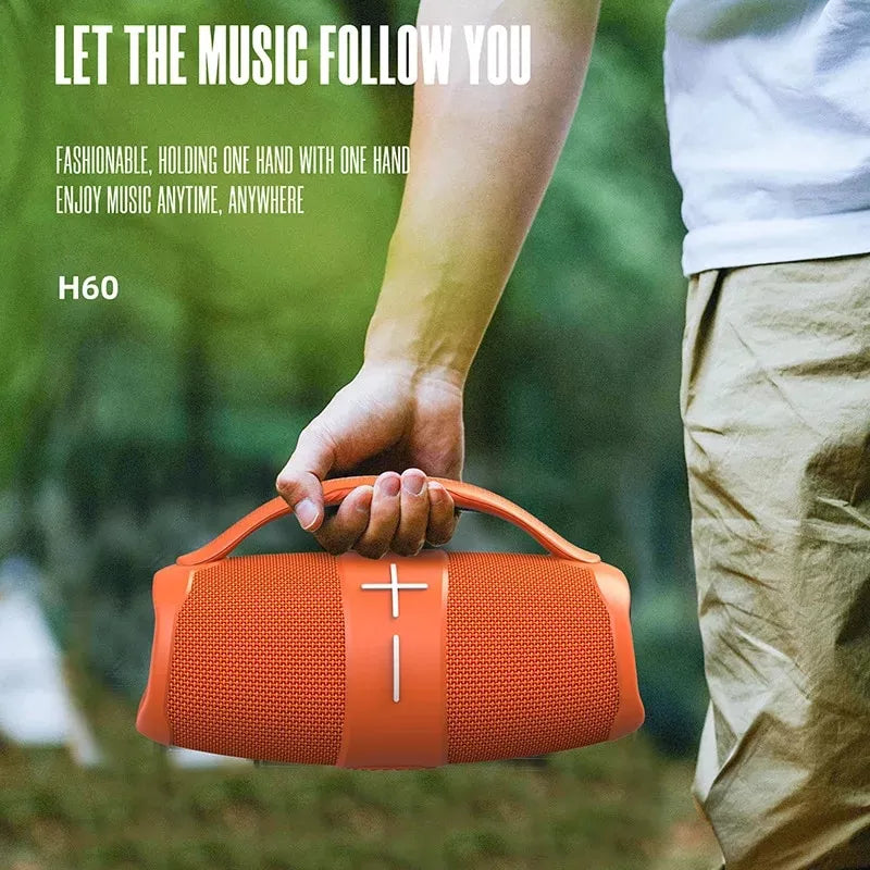 40W High-Power Portable Bluetooth Speaker with Subwoofer and Multi-Mode Sound