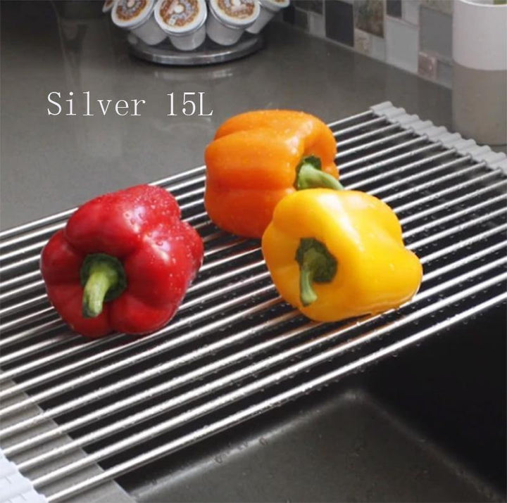 Folding Kitchen Drain Sink Rack Stainless Steel - MRSLM