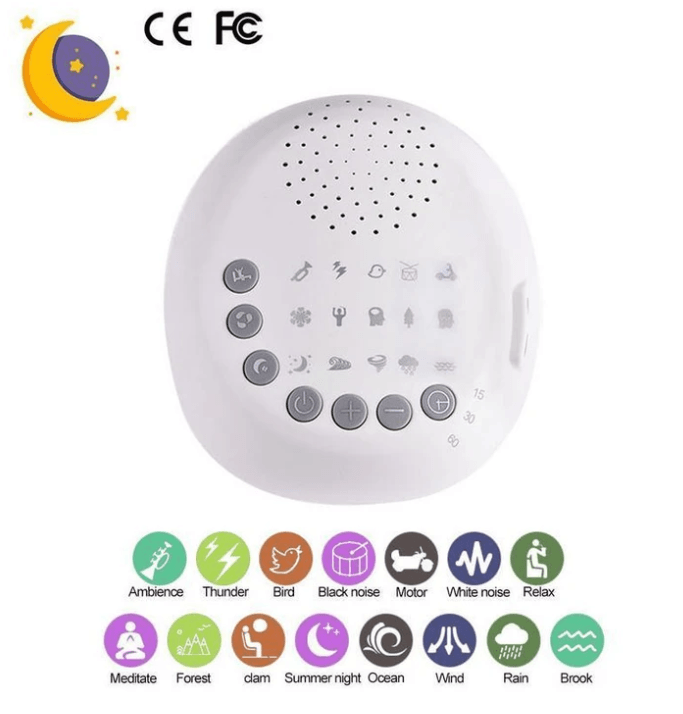 White Noise Machine for Baby Sleeping & Relaxation (White)