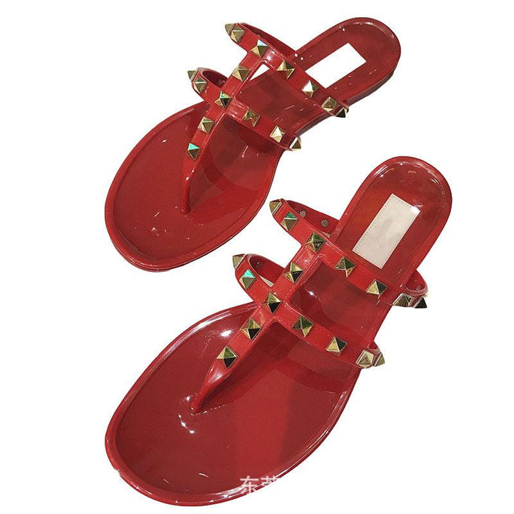 Pvc Jelly Shoes Holiday Flat Heel Women's