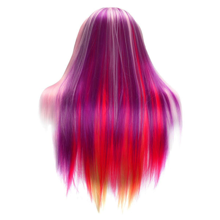 27'' Colorful Practice Training Head Long Hair Mannequin Hairdressing Salon Model