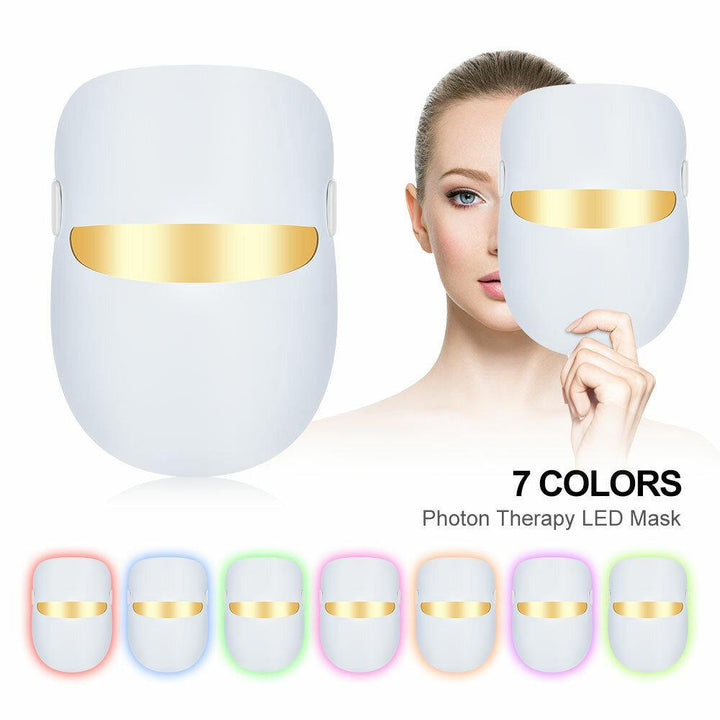 LED Colorful Face Mask Beauty Instrument Bright White Photon Skin Rejuvenation Instrument Household Facial Spectrum Mask