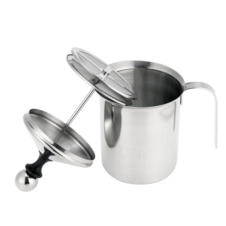 304 Stainless Steel Manual Milk Frother Double Mesh Milk Creamer Milk Foam Mesh Coffee Foamer Creamer for Coffee Shop