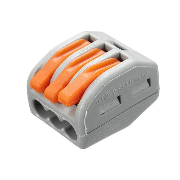 Excellway¬Æ ET25 2/3/5 Pins Spring Terminal Block 5Pcs Electric Cable Wire Connector